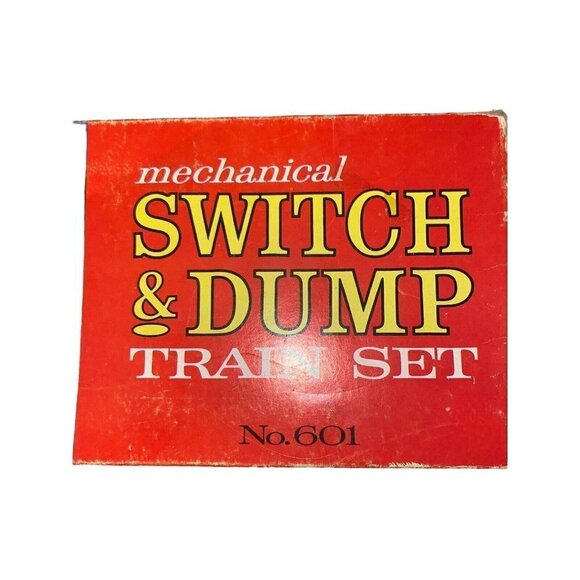 Vintage 1960s Tin Litho "Switch & Dump" WInd-up Train set "Western Germany" - Picture 6 of 9